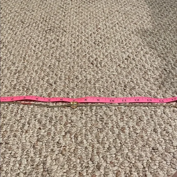 14K Plated Rhinestone Heart on
Herringbone Chain..NWOT - Picture 5 of 7